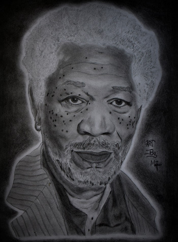 This art was inspired by Morgan Freeman - an American actor,director and narrator
