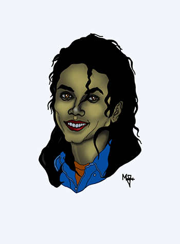 This art was inspired by Michael Jackson - the king of pop music